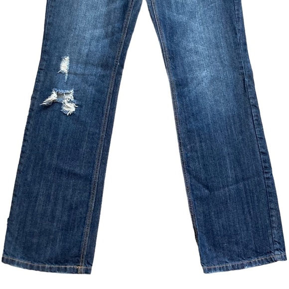 MOSSIMO SUPPLY CO. Distressed Boyfriend Jeans Blue Size 7 - Picture 3 of 13